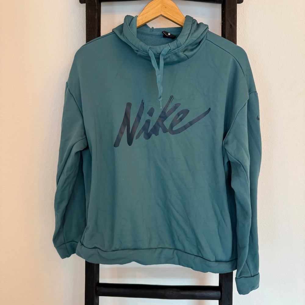 Nike Teal Green Pullover Hoodie Sweatshirt‎ Large Casual Athletic Sportswear